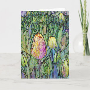Carte Tulipes Abstraites