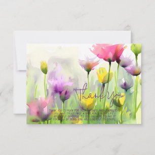 Carte Tulipes aquarelles personnalisables