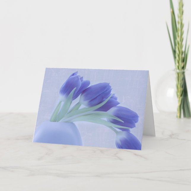 Carte Tulipes bleues encore vie (Devant)