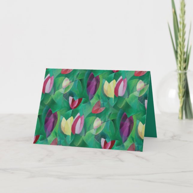 Carte Tulipes Colorées (Devant)