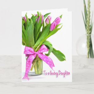 Carte Tulipes d'anniversaire pour fille
