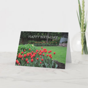 Carte Tulipes de jardin anglais pour anniversaire
