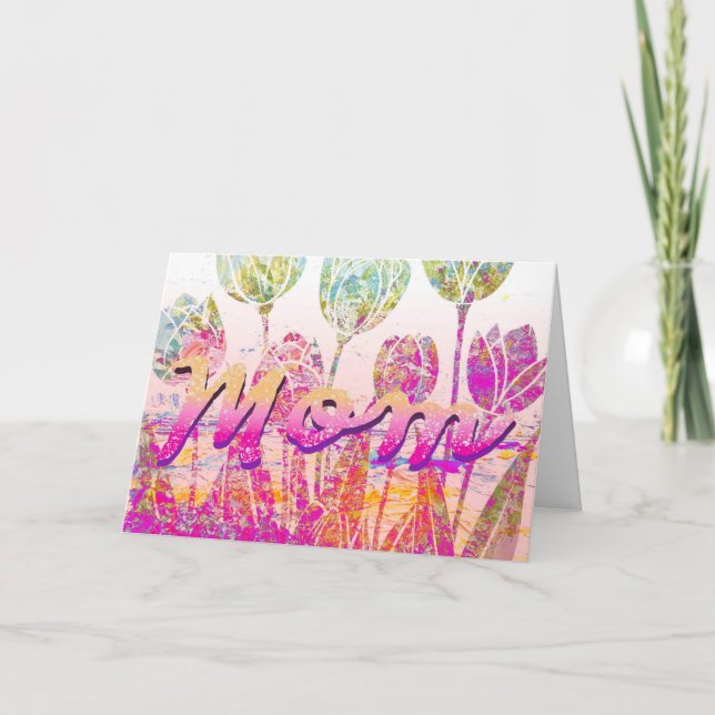 Carte Tulipes de maman personnalisables (Devant)