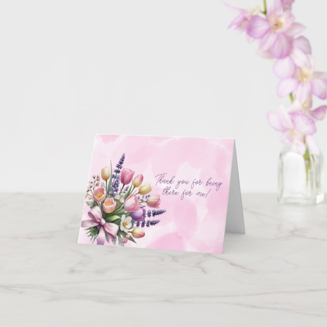 Carte Tulipes de printemps Merci d'être là (Orchidée)