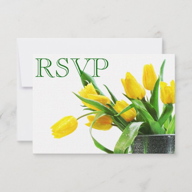 Carte Tulipes Jaunes RSVP (Devant)