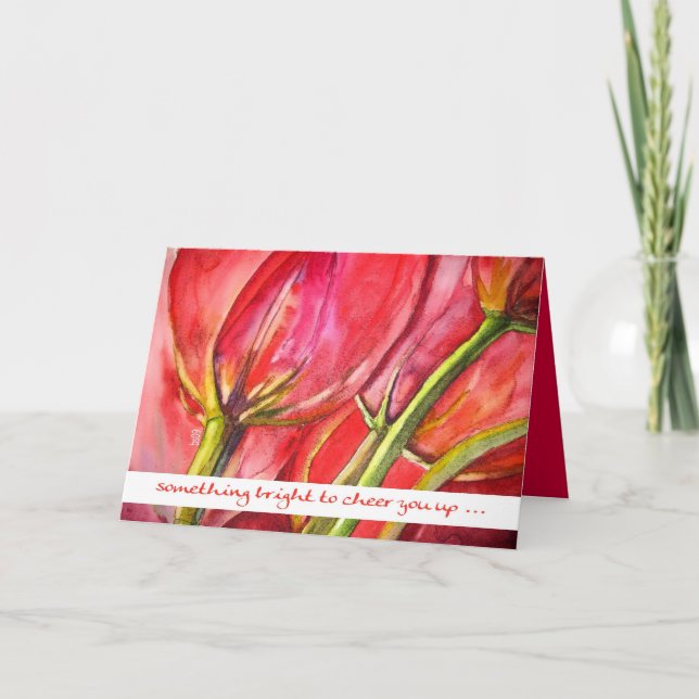 Carte tulipes lumineuses (Devant)