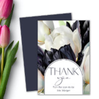 Tulipes noir et blanc Merci de douche nuptiale