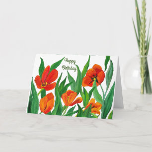 Carte Tulipes rouges