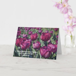 Carte Tulipes violettes Fortes Encourager La Foi Bible V