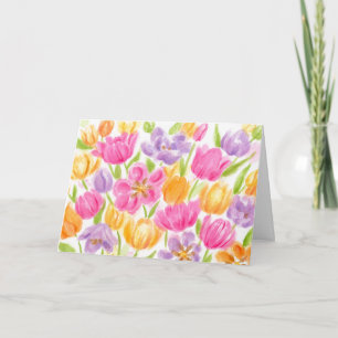 Carte Tulips Belle Et Lumineuse Anniversaire