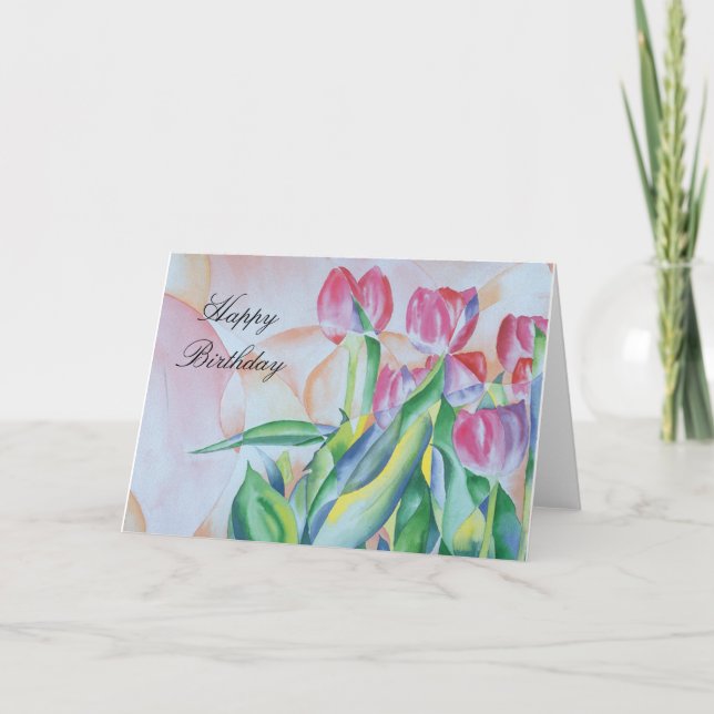 Carte Tulipsmall, HappyBirthday (Devant)