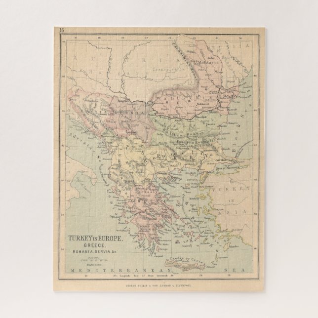 Carte Turquie antique Grèce Jigsaw Puzzle (Vertical)