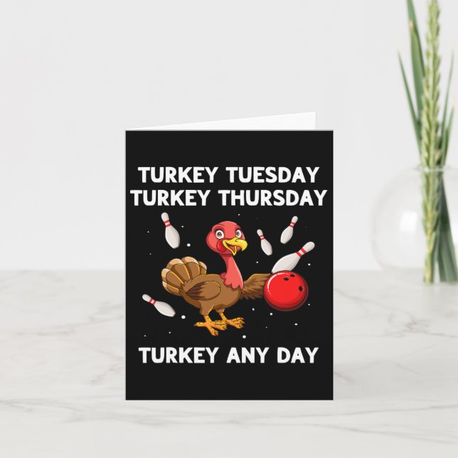 Carte Turquie Bowling Thanksgiving Bowler Strike Spare B (Devant)