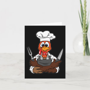 Carte Turquie Chef Thanksgiving Day Drôle Cuisine culina