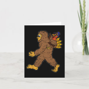 Carte Turquie équitation Bigfoot Thanksgiving Day Funny 