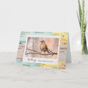 Carte Turquie Redding Emblem national d'oiseaux sur la c