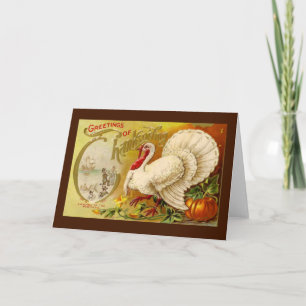 Carte Turquie Thanksgiving vintage