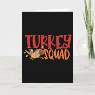 Carte Turquie Trot Squad Drôle Thanksgiving Match