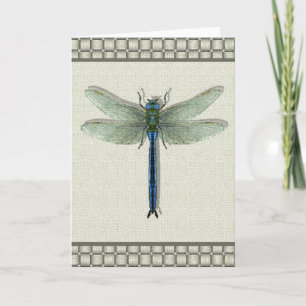 Carte turquoise Blue Dragonfly
