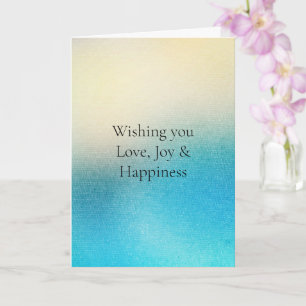 Carte Turquoise Chic Blanc Aqua Bleu