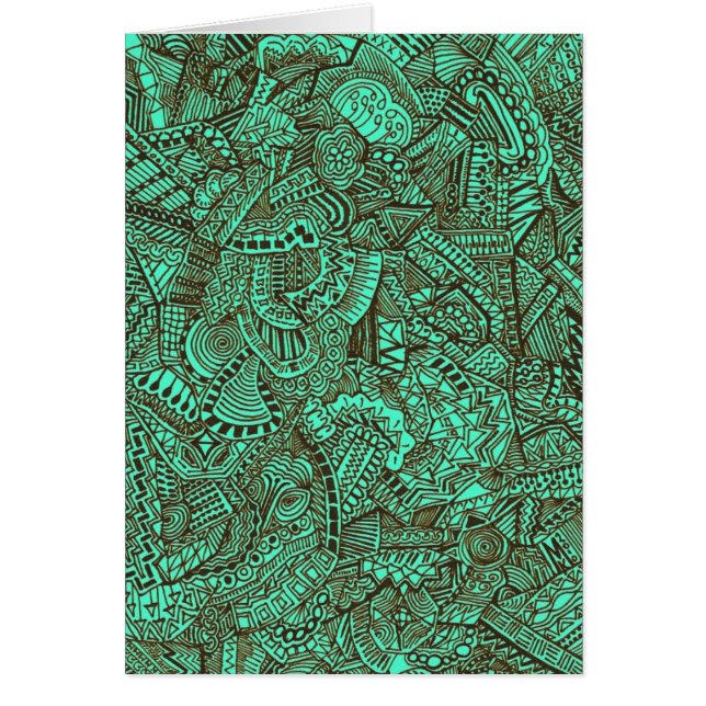 Carte turquoise et noire (Devant)