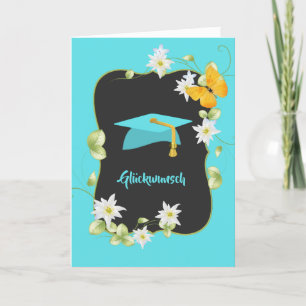 Carte Turquoise Grad Casquette et Edelweiss allemand Gra