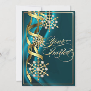 Carte Turquoise Jazzy Snowflake