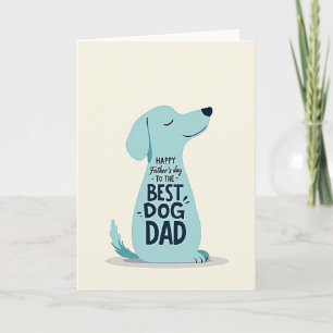 Carte Turquoise Meilleur Papa Chien