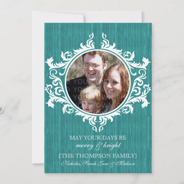 Carte turquoise Rustique Flats (Devant)