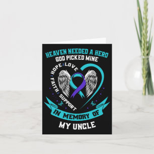 Carte Turquoise Violet Ruban Suicide Sensibilisation Che