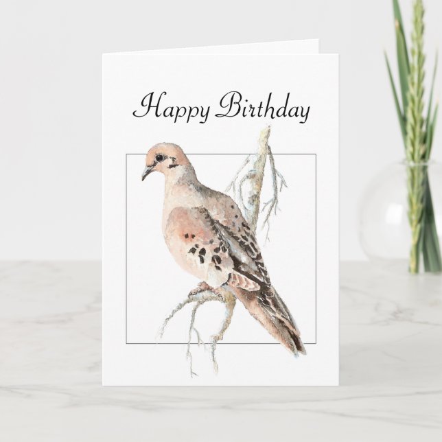 Carte Turtle Dove, Bird, Blank Birthday (Devant)