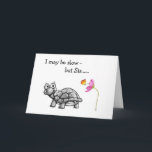 CARTE TURTLE SLOW/SINCER ON SISTER'S BIRTHDAY<br><div class="desc">THIS TURTLE MAY BE "SLOW" BUT HE/SHE IS VERY "SINCERE" AND READY TO WISH SISTER THE "BEST BIRTHDAY EVER!"</div>