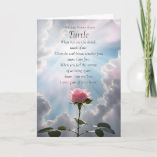 Carte Turtle Sympathy Loss Tortoise Condolences Pet