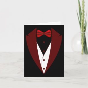 Carte Tuxedo Avec Cravate Bow Drôle - Halloween Groom Co