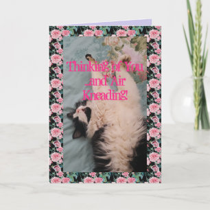 Carte Tuxedo Cat Cute Funny Quote Air Kneading Card