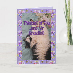 Carte Tuxedo Cat Cute Funny Quote Air Kneading Card