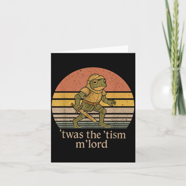 Carte Twas The Tism M Lord Frog Knight - Autism Awarenes (Devant)