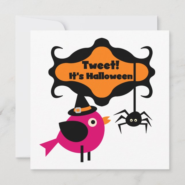 Carte Tweet T-shirts et cadeaux Halloween (Devant)