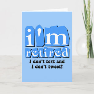 Carte Tweet texte amusant retraite