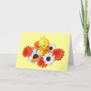 Carte Tweety avec les marguerites
