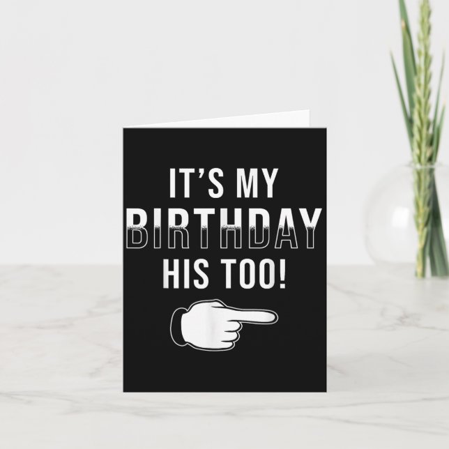 Carte Twin Birthday Design C'est mon anniversaire Son To (Devant)