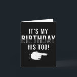 Carte Twin Birthday Design C'est mon anniversaire Son To<br><div class="desc">Twin Birthday Design C'est mon anniversaire Son trop double anniversaire</div>