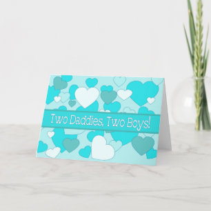 Carte Twin Boys, Gay Parents félicitations