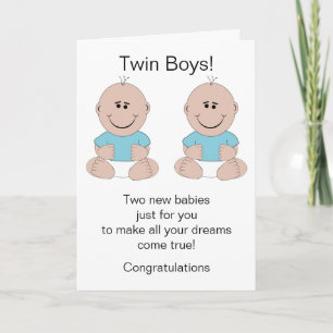 Carte Twin Boys New Born Baby