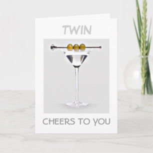 CARTE TWIN-CHEERS À VOUS SUR VOTRE ANNIVERSAIRE MARTINI