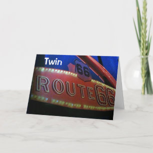 CARTE TWIN EST CLASSIQUE, COMME RT 66 ! JOYEUX ANNIVERSA