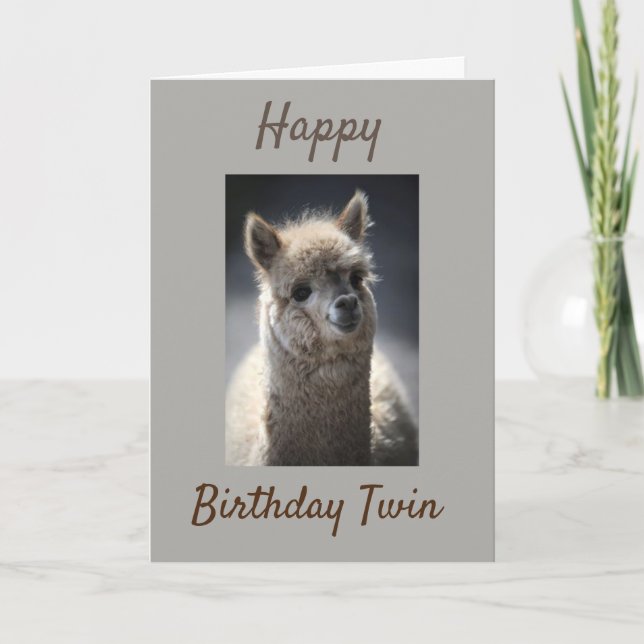 CARTE "TWIN" HEUREUX ANNIVERSAIRE PLUS ÂGÉ ! (Devant)