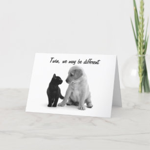 CARTE TWIN HUMOUR=ANNIVERSAIRE AMUSANT POUR MA DOUCE