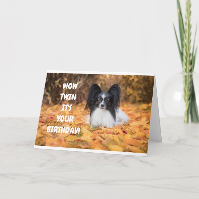 CARTE TWIN J'AIME PARTAGER MON ANNIVERSAIRE AVEC "VOUS" (Devant)