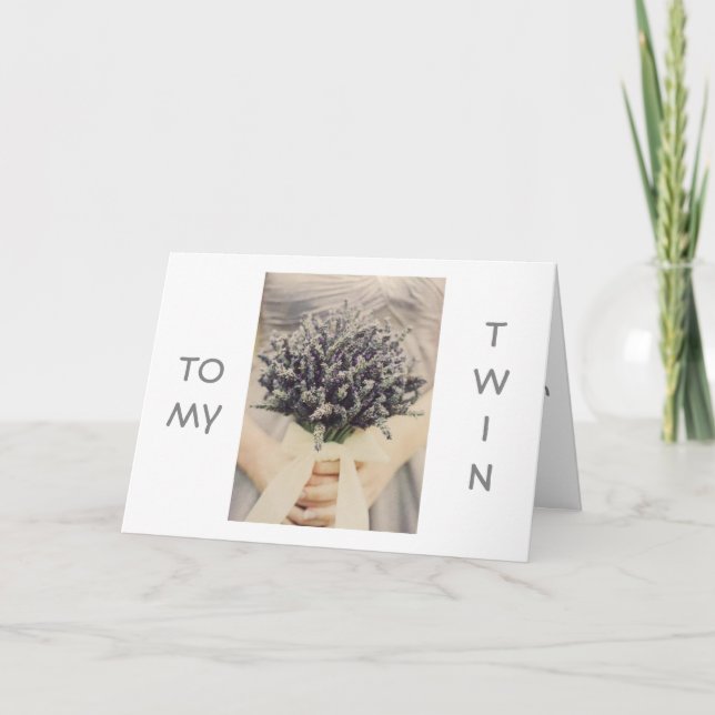 CARTE ***TWIN** NOUVEAU VOYAGE COMME VOUS AVEZ WED FABUL (Devant)